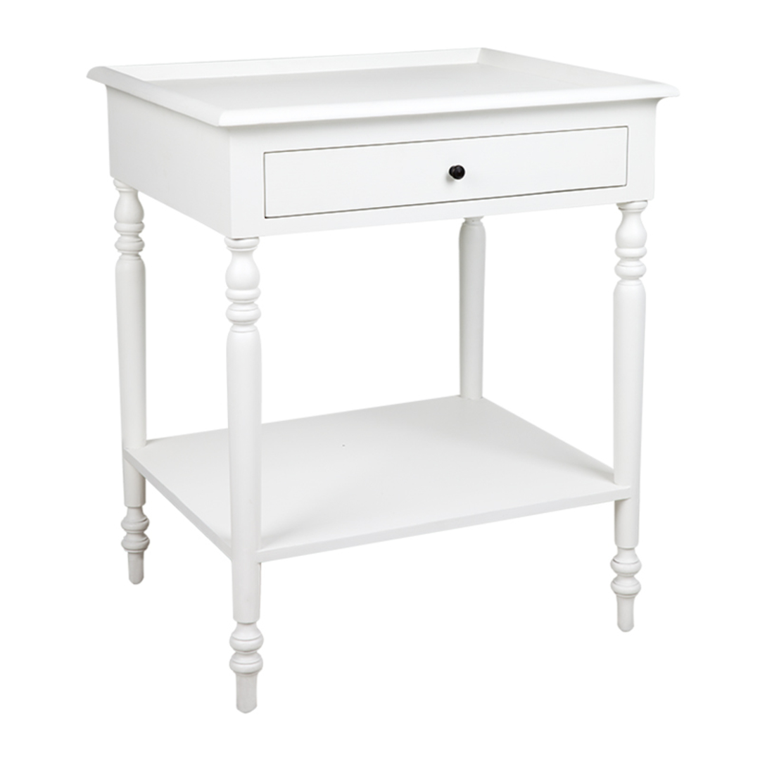 MONTAIGNE SIDE TABLE WHITE image 1